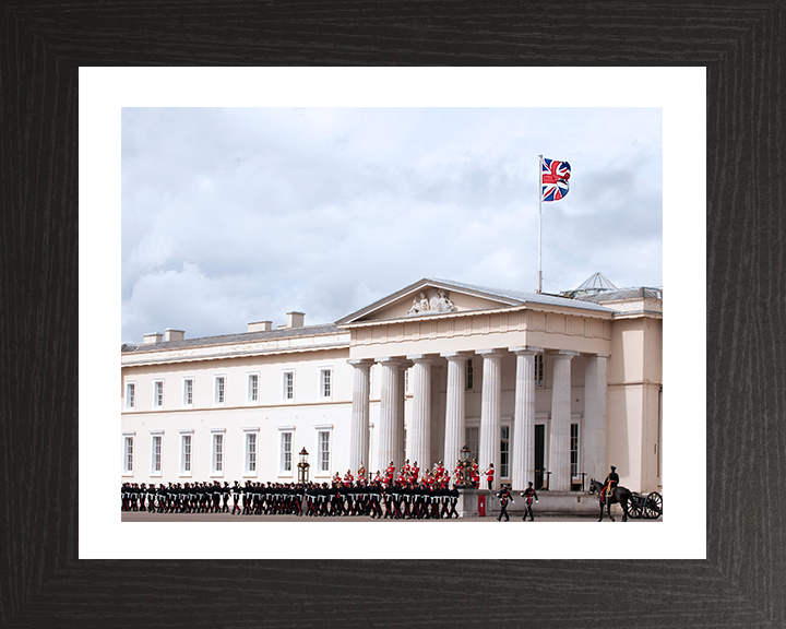 Officer Cadets march Past RMAS Sandhurst Photo Print - British Army Hampshire Prints 10 x 8 Black Frame Yes
