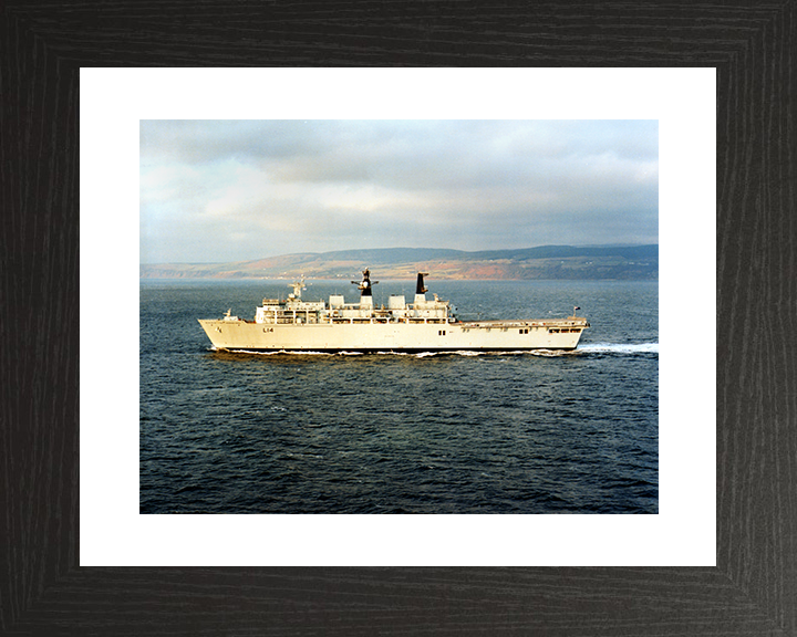 HMS Albion (L14) Royal Navy Albion Class Amphibious Ship During Trials 2002 Photo Print Wall Art Naval Decor Posters, Prints, & Visual Artwork Hampshire Prints 10 x 8 Black Frame Yes