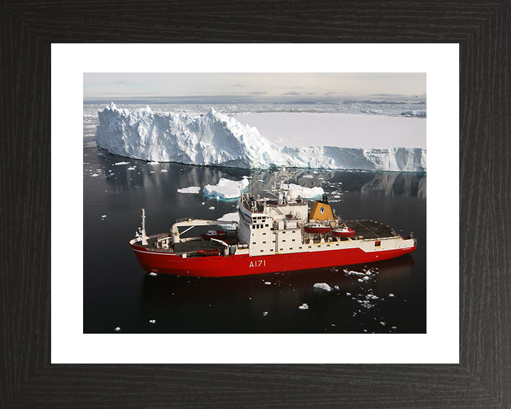 HMS Endurance (A171) Photo Print - Antarctic Peninsula 2007 - Royal Navy Ice Breaker Patrol Ship Hampshire Prints 10 x 8 Black Frame Yes