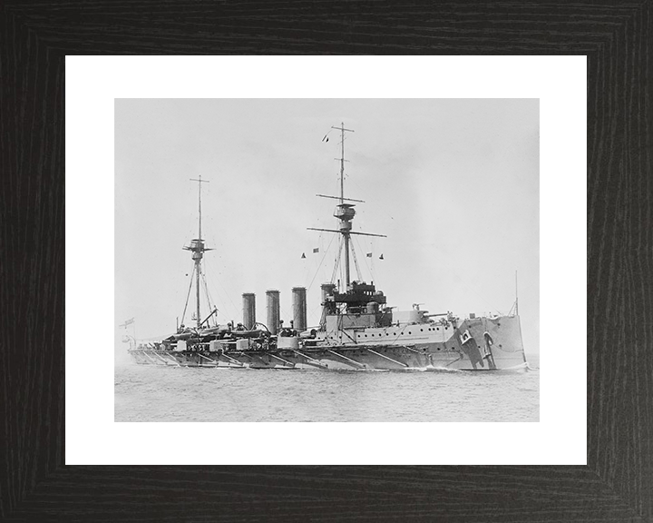 HMS Achilles (1905) Royal Navy Warrior Class Armoured Cruiser Photo Print Starboard Bow View Warship Wall Art Posters, Prints, & Visual Artwork Hampshire Prints 10 x 8 Black Frame Yes