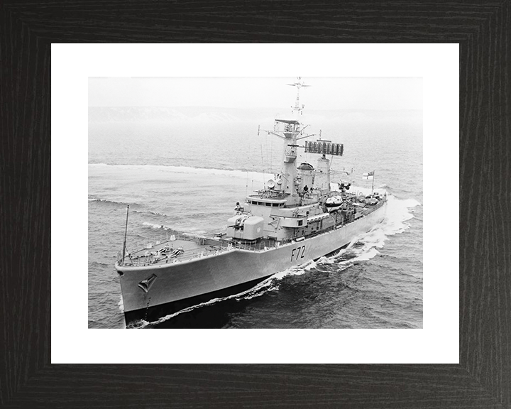 HMS Ariadne (F72) Royal Navy Leander Class Frigate Hard Turn Photo Print Wall Art Decor Posters, Prints, & Visual Artwork Hampshire Prints 10 x 8 Black Frame Yes