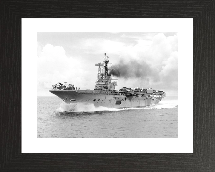 HMS Centaur (R06) Royal Navy Centaur Class Carrier Underway Photo Print Wall Art Decor Posters, Prints, & Visual Artwork Hampshire Prints 10 x 8 Black Frame Yes