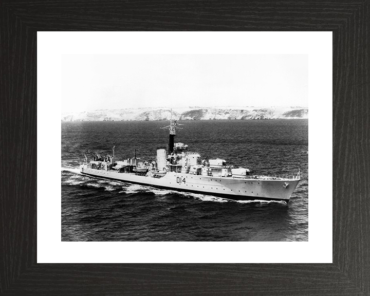HMS Armada (D14) Photo Print - At Sea - Royal Navy Battle Class Destroyer Posters, Prints, & Visual Artwork Hampshire Prints 10 x 8 Black Frame Yes