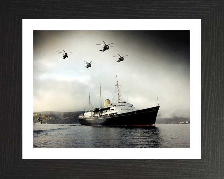 HMY Britannia Photo Print - Faslane Flyover - Royal Navy - Royal Yacht