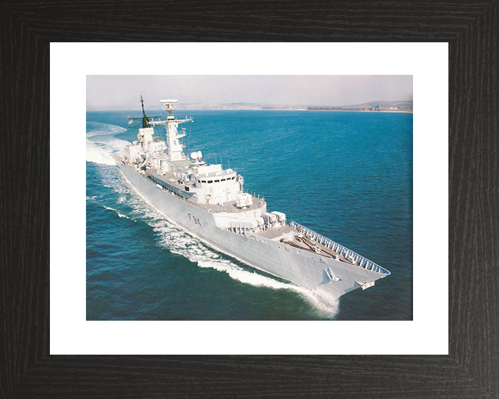 HMS Brave (F94) Royal Navy Type 22 Frigate High Starboard Bow View Photo Print Wall Art Decor Posters, Prints, & Visual Artwork Hampshire Prints 10 x 8 Black Frame Yes