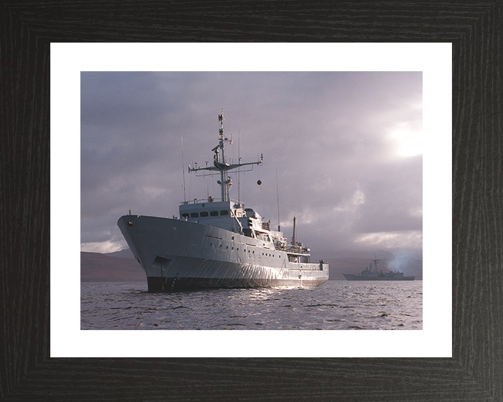 HMS Beagle (H319) Photo Print - With USS Stark - Royal Navy Bulldog Class Survey Vessel