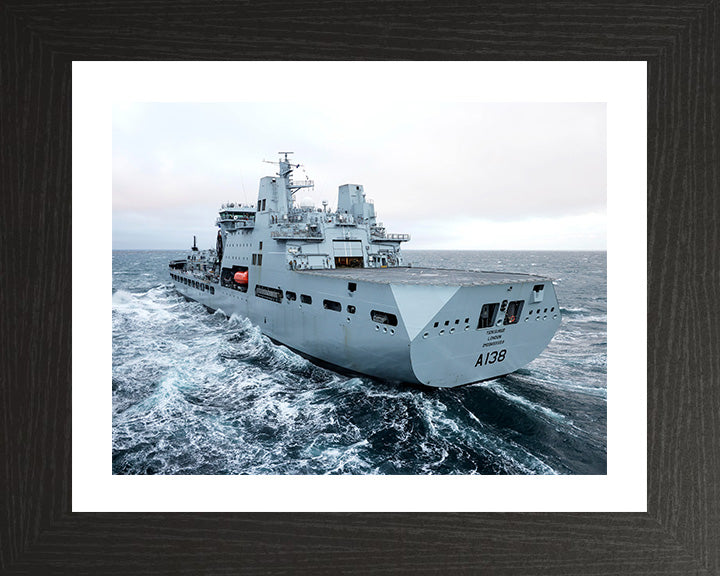RFA Tidesurge (A138) Photo Print - Port Quarter View - Royal Fleet Auxiliary Tide class Tanker Hampshire Prints 10 x 8 Black Frame Yes