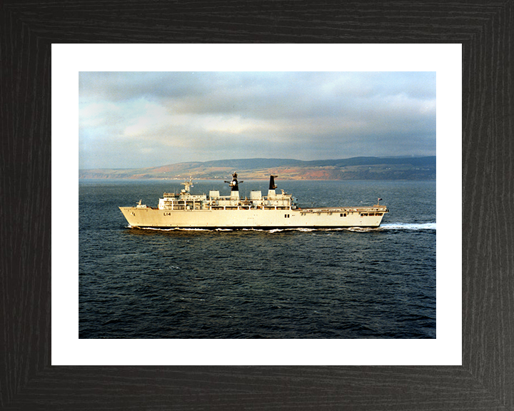 HMS Albion (L14) Photo Print - During Trials 2002 - Royal Navy Albion Class Amphibious Ship Posters, Prints, & Visual Artwork Hampshire Prints 10 x 8 Black Frame Yes