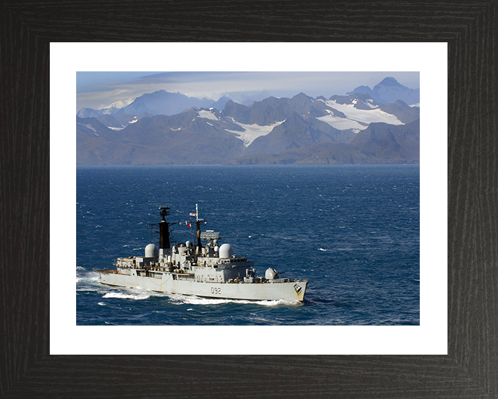 HMS Liverpool (D92) Photo Print - South Georgia 2006 - Royal Navy Type 42 Destroyer Posters, Prints, & Visual Artwork Hampshire Prints 10 x 8 Black Frame Yes