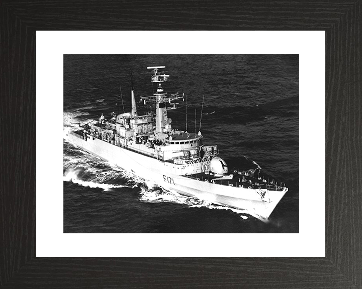 HMS Active (F171) Royal Navy Type 21 Frigate Photo Print Starboard Bow View Warship Wall Art Posters, Prints, & Visual Artwork Hampshire Prints 10 x 8 Black Frame Yes