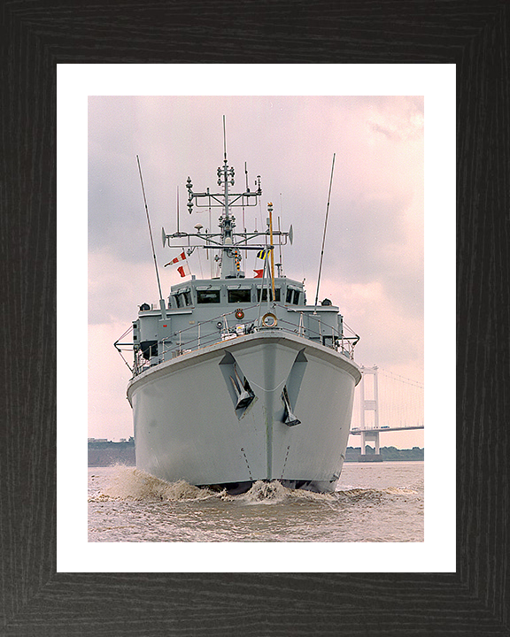 HMS Berkeley (M40) Photo Print - Bow View - Royal Navy Hunt Class Mine Warfare Vessel