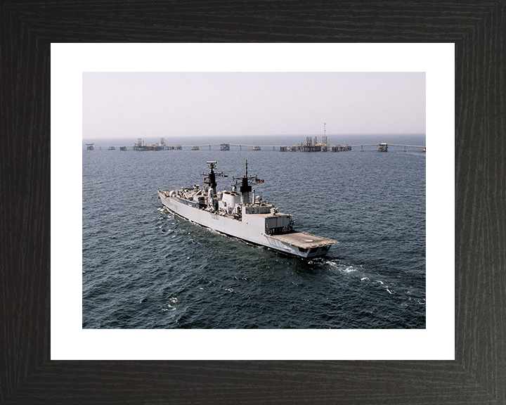 HMS Chatham (F87) Royal Navy Type 22 Frigate Northern Arabian Gulf 2003 Photo Print Wall Art Decor Posters, Prints, & Visual Artwork Hampshire Prints 10 x 8 Black Frame Yes