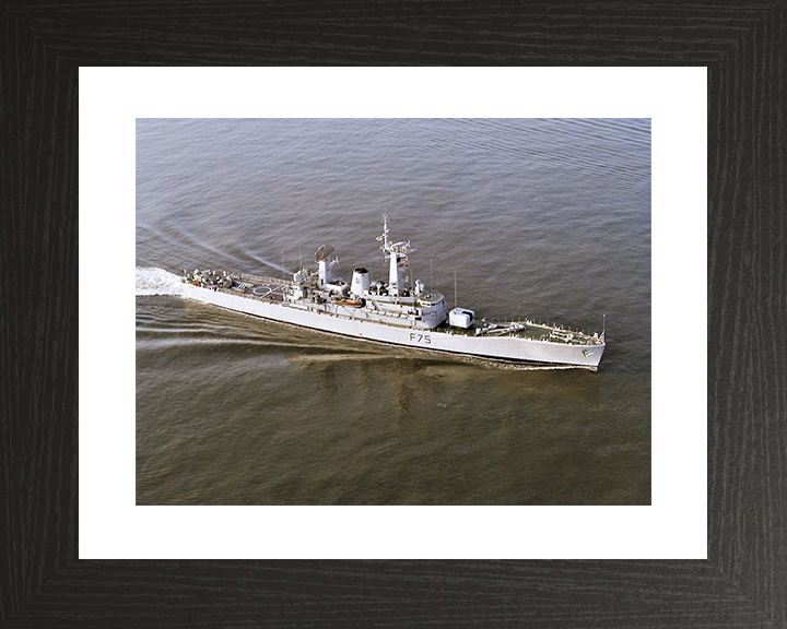 HMS Charybdis (F75) Royal Navy Leander Class Frigate From Above Photo Print Wall Art Decor Posters, Prints, & Visual Artwork Hampshire Prints 10 x 8 Black Frame Yes