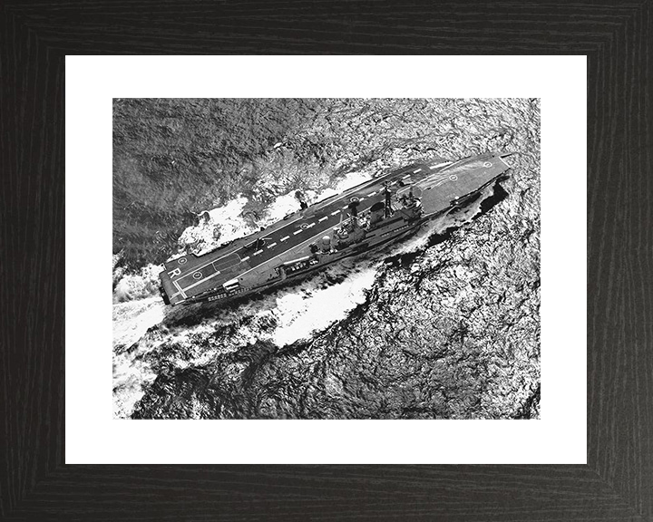 HMS Ark Royal (R09) Royal Navy Audacious Class Aircraft Carrier Photo Print Wall Art Decor Posters, Prints, & Visual Artwork Hampshire Prints 10 x 8 Black Frame Yes