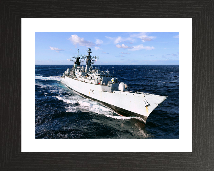 HMS Chatham (F87) Photo Print - Gulf of Aden 2010 - Royal Navy Type 22 Frigate Hampshire Prints 10 x 8 Black Frame Yes