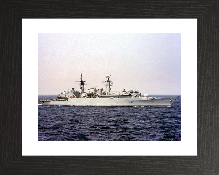 HMS Brave (F94) Royal Navy Type 22 Frigate Low Starboard Beam View Photo Print Wall Art Decor Posters, Prints, & Visual Artwork Hampshire Prints 10 x 8 Black Frame Yes