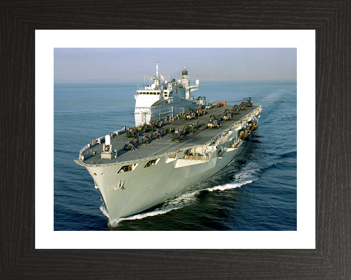 HMS Ocean (L12) Photo Print - Mediteranean 2001 - Royal Navy Landing Platform Helicopter