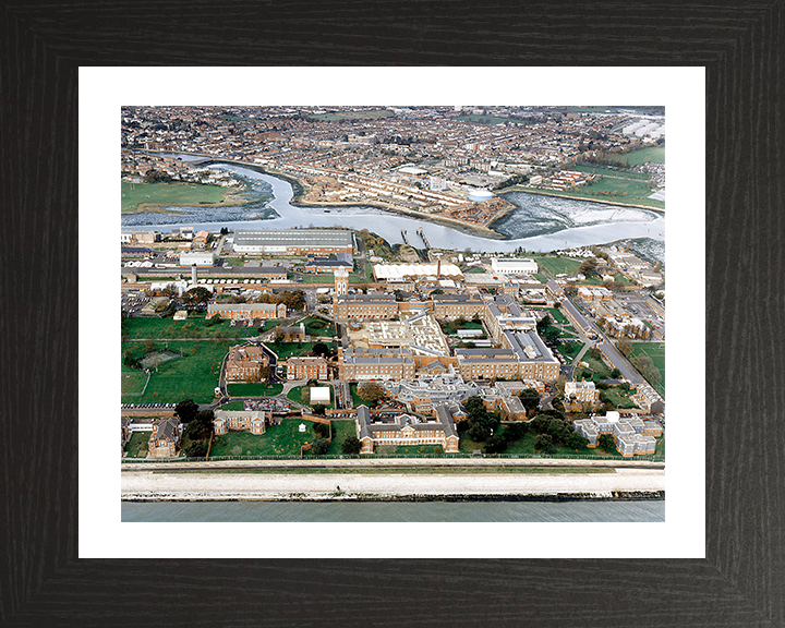 Royal Hospital Haslar Photo Print - Gosport - Royal Navy Shore Establishment Hampshire Prints 10 x 8 Black Frame Yes