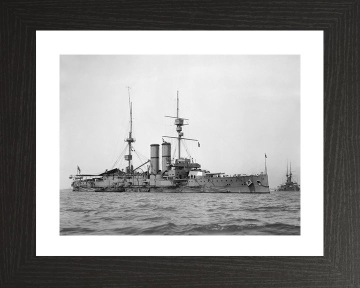 HMS Hibernia (1905) Royal Navy pre dreadnought Battleship Photo Print or Framed Print - Hampshire Prints