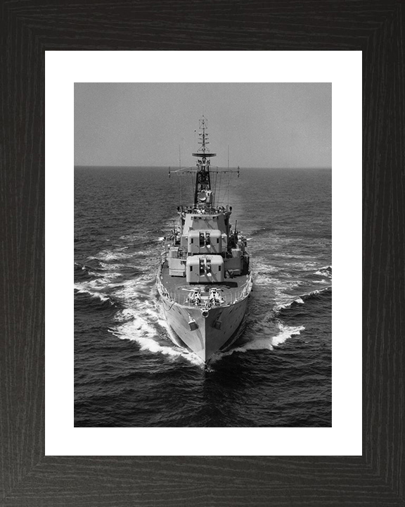 HMS Diamond (D35) Photo Print - At Sea 1961 - Royal Navy Daring Class Destroyer Posters, Prints, & Visual Artwork Hampshire Prints 10 x 8 Black Frame Yes