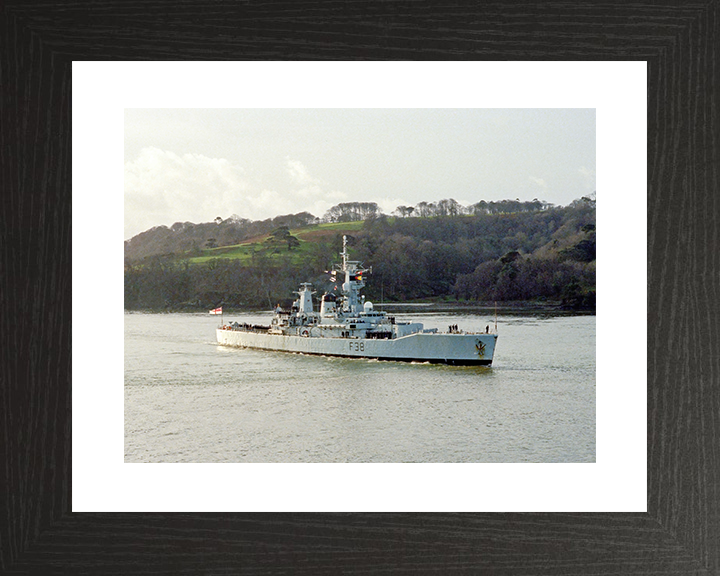 HMS Arethusa (F38) Royal Navy Leander Class Frigate Plymouth Sound Photo Print Wall Art Decor Posters, Prints, & Visual Artwork Hampshire Prints 10 x 8 Black Frame Yes