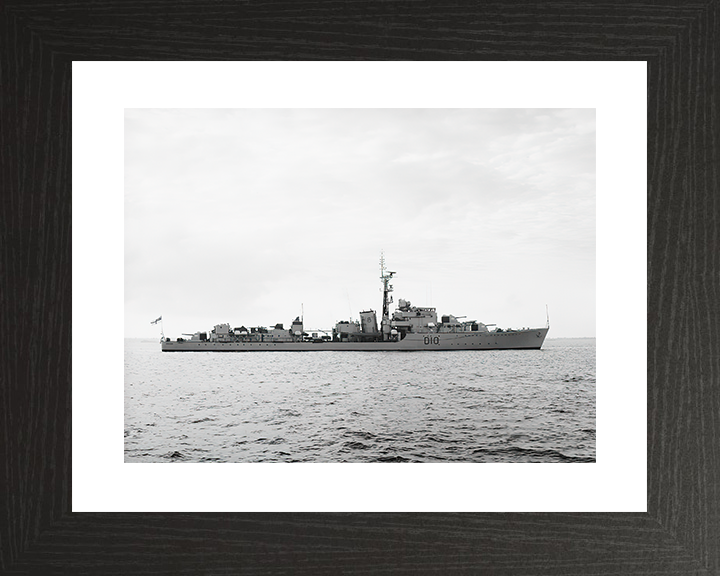 HMS Cassandra (D10) Royal Navy C Class Destroyer Starboard Beam View Photo Print Wall Art Decor Posters, Prints, & Visual Artwork Hampshire Prints 10 x 8 Black Frame Yes
