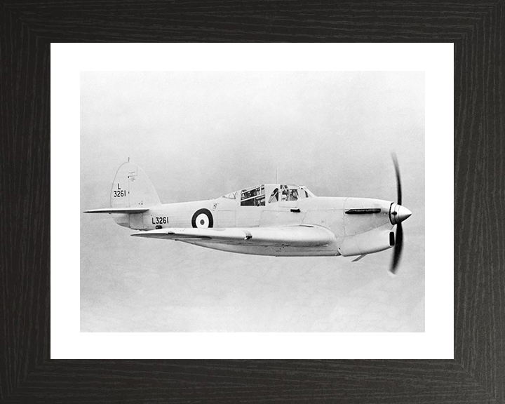 RAF Hawker Henley in Flight Photo Print - Royal Air Force Aircraft Posters, Prints, & Visual Artwork Hampshire Prints 10 x 8 Black Frame Yes