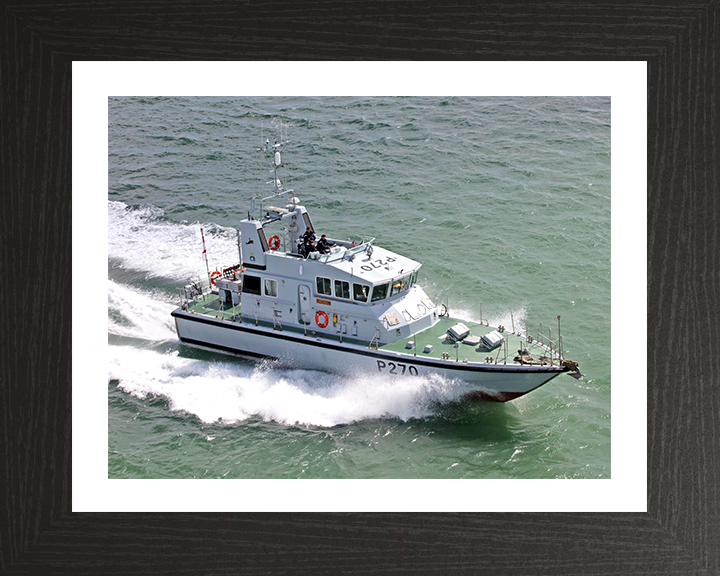HMS Biter (P270) Photo Print - Starboard View 2017 - Royal Navy Archer Class P2000 Patrol Vessel Posters, Prints, & Visual Artwork Hampshire Prints 10 x 8 Black Frame Yes