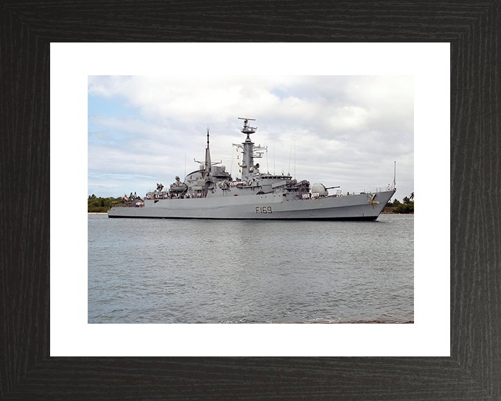 HMS Amazon (F169) Royal Navy Type 21 Frigate Entering Pearl Harbour Photo Print Wall Art Decor Posters, Prints, & Visual Artwork Hampshire Prints 10 x 8 Black Frame Yes