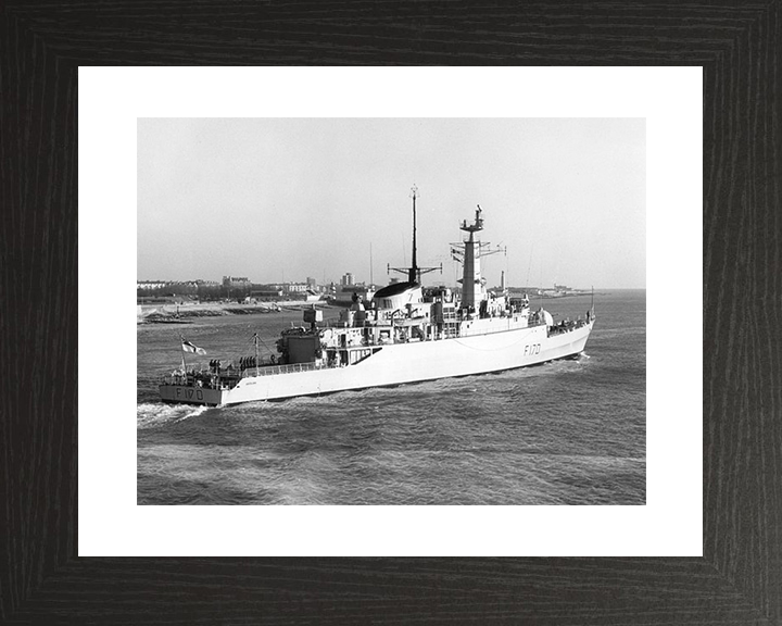 HMS Antelope (F170) Royal Navy Type 21 Frigate Starboard Quarter View Photo Print Wall Art Decor Posters, Prints, & Visual Artwork Hampshire Prints 10 x 8 Black Frame Yes