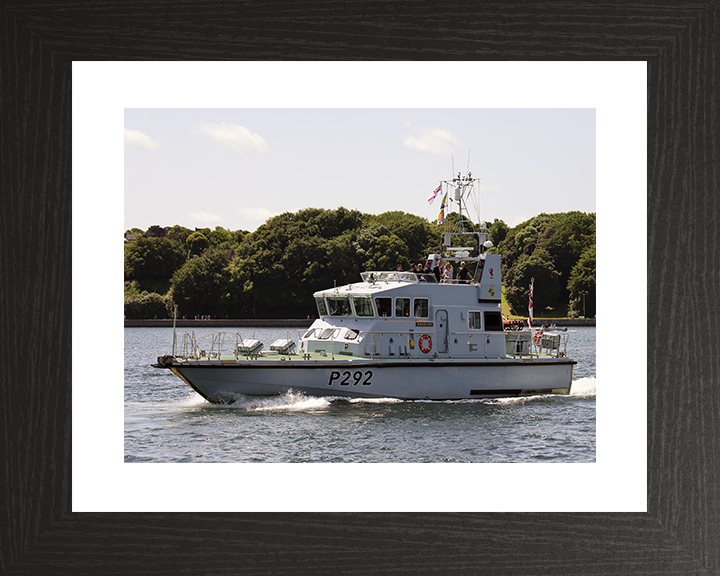 HMS Charger (P292) Royal Navy Archer Class Patrol Vessel Entering Kiel Harbour 2022 Photo Print Wall Art Decor Posters, Prints, & Visual Artwork Hampshire Prints 10 x 8 Black Frame Yes