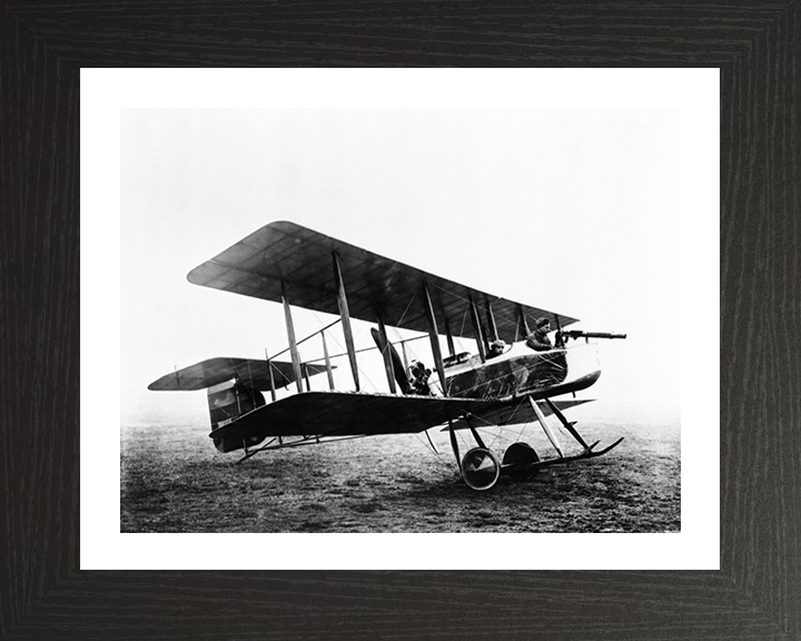 RAF Vickers FB5 Gunbus 1915 Photo Print - Royal Air Force Aircraft Hampshire Prints 10 x 8 Black Frame Yes