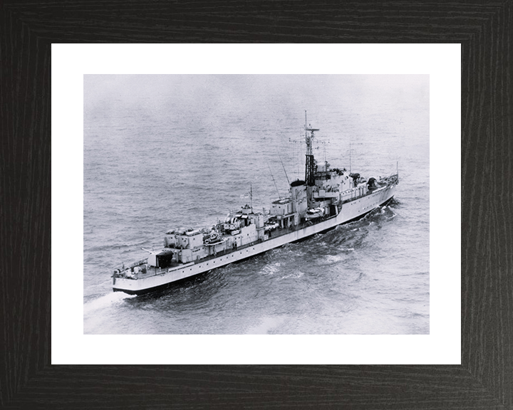 HMS Carron (D30) Photo Print - at sea - Royal Navy C Class Destroyer Posters, Prints, & Visual Artwork Hampshire Prints 10 x 8 Black Frame Yes