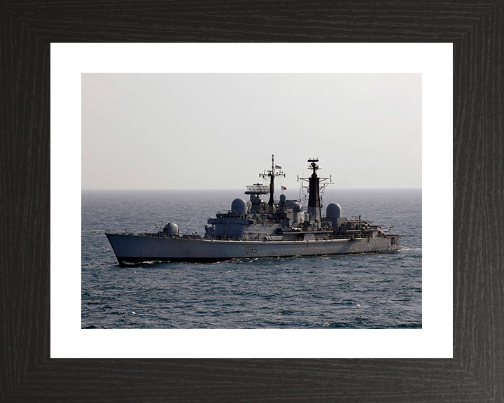 HMS Manchester (D95) Photo Print - Persian Gulf 2008 - Royal Navy Type 42 Destroyer Hampshire Prints 10 x 8 Black Frame Yes
