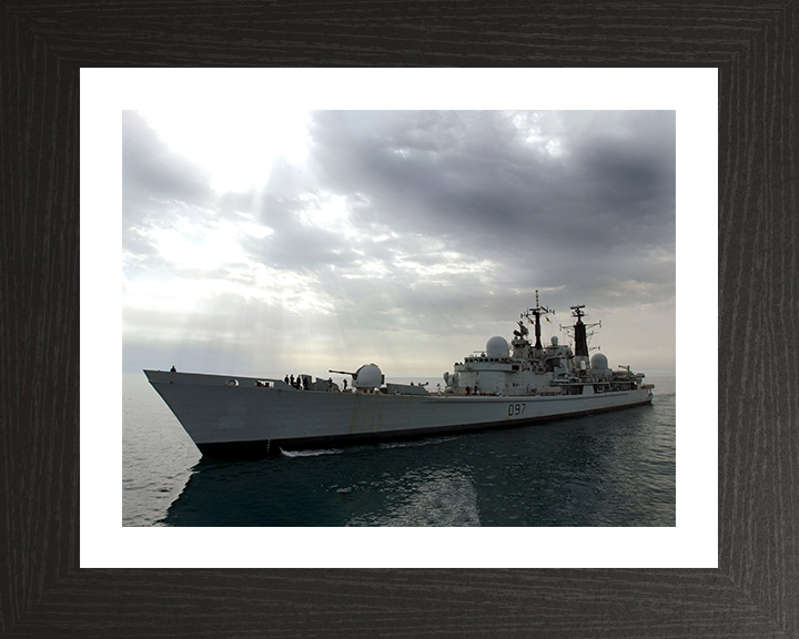 HMS Edinburgh (D97) Photo Print - Operation Telic 2003 - Royal Navy Type 42 Destroyer Hampshire Prints 10 x 8 Black Frame Yes