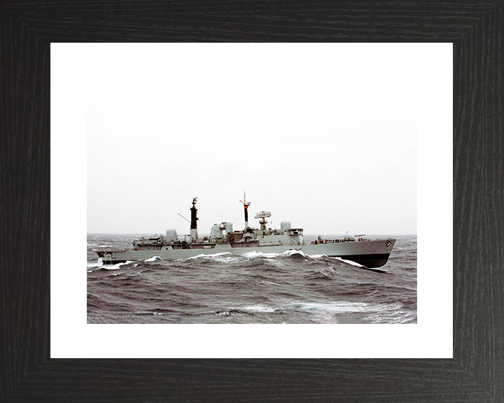HMS Birmingham (D86) Royal Navy Type 42 Destroyer In Heavy Seas Photo Print Wall Art Decor Posters, Prints, & Visual Artwork Hampshire Prints 10 x 8 Black Frame Yes