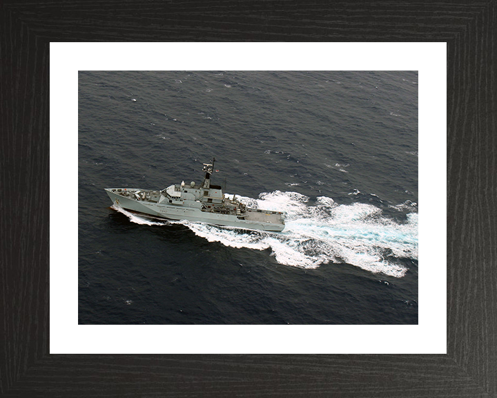 HMS Severn (P282) Photo Print - Caribbean 2015 - Royal Navy River Class Patrol Vessel Hampshire Prints 10 x 8 Black Frame Yes