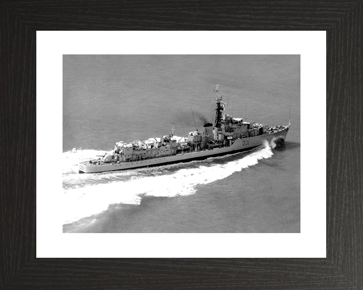 HMS Caprice (D01) Royal Navy C Class Destroyer High Starboard View Photo Print Wall Art Decor Posters, Prints, & Visual Artwork Hampshire Prints 10 x 8 Black Frame Yes