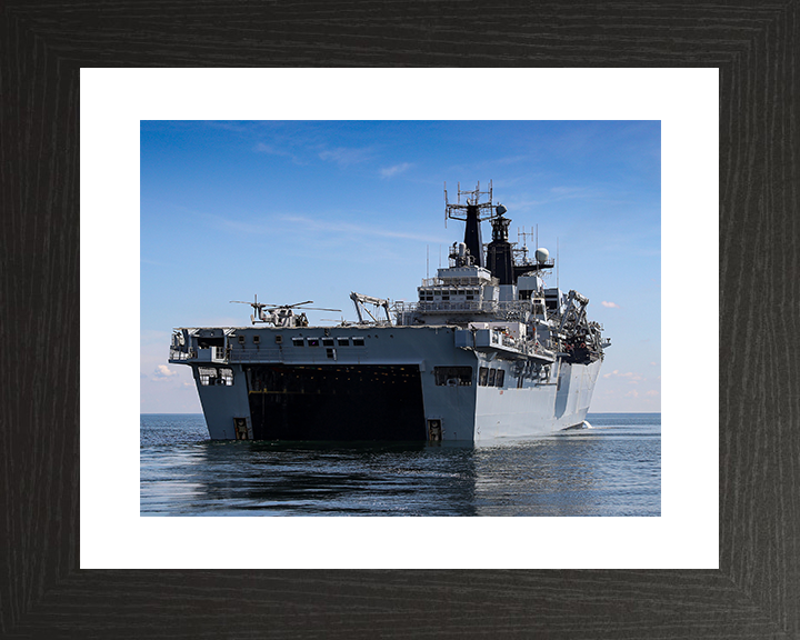 HMS Albion (L14) Royal Navy Albion Class Amphibious Ship Well Deck View Photo Print Wall Art Naval Decor Posters, Prints, & Visual Artwork Hampshire Prints 10 x 8 Black Frame Yes