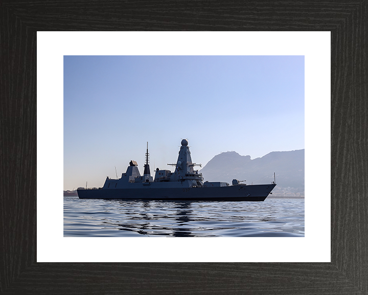 HMS Duncan (D37) Royal Navy Type 45 Destroyer Starboard View Photo Print Wall Art Decor Posters, Prints, & Visual Artwork Hampshire Prints 10 x 8 Black Frame Yes