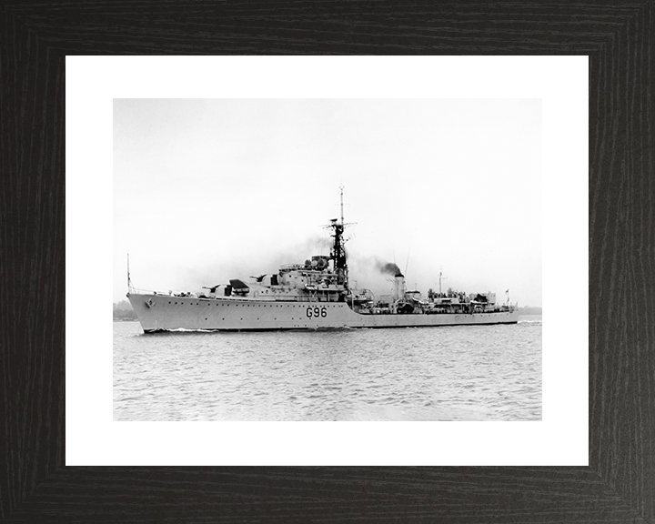 HMS Crossbow (G96) (D96) Royal Navy Weapon Class Destroyer Port Beam View Photo Print Wall Art Decor Posters, Prints, & Visual Artwork Hampshire Prints 10 x 8 Black Frame Yes