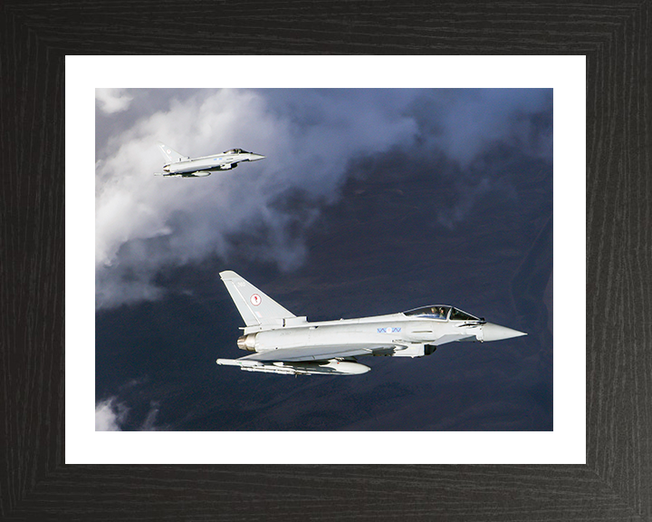 RAF 6 Squadron Typhoons Photo Print - Royal Air Force Aircraft Hampshire Prints 10 x 8 Black Frame Yes