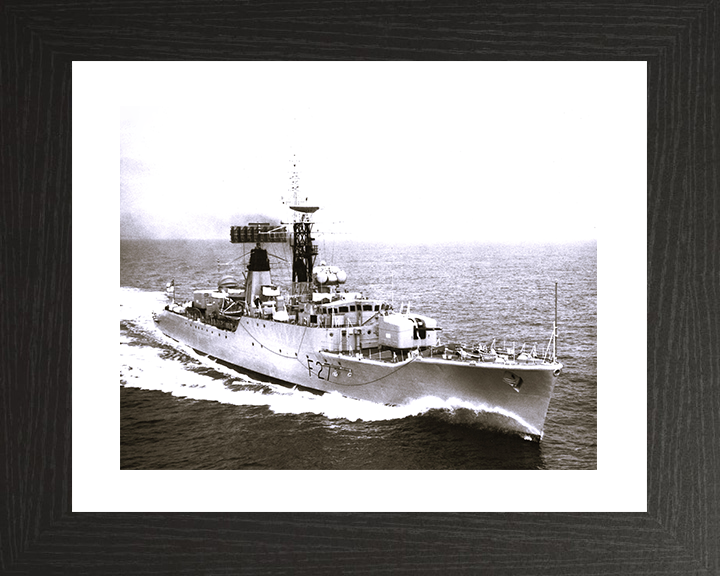 HMS Lynx (F27) Photo Print - Underway - Royal Navy Leopard Class Frigate Posters, Prints, & Visual Artwork Hampshire Prints 10 x 8 Black Frame Yes