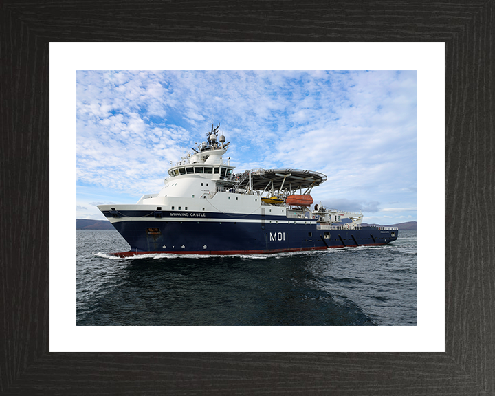 HMS Stirling Castle (M01) Photo Print - At Sea 2025 - Royal Navy Mine Countermeasures Support Vessel