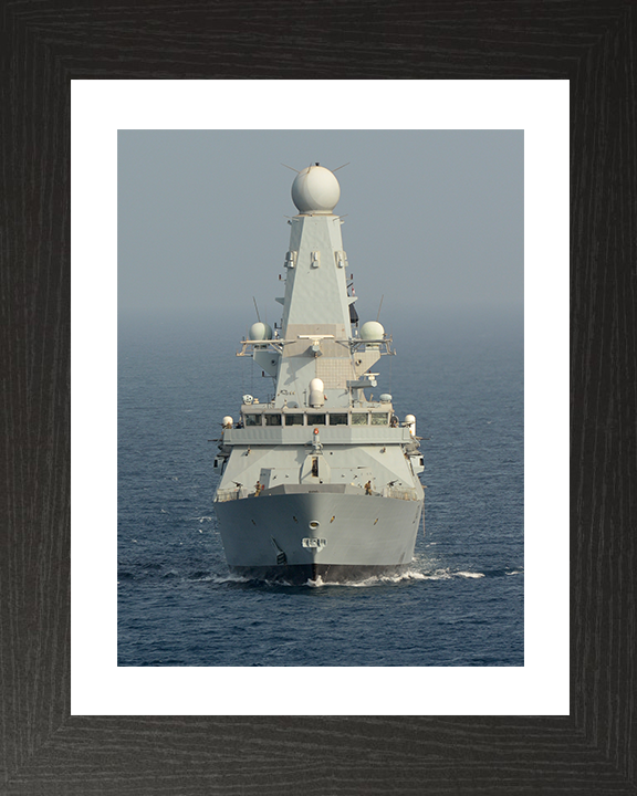 HMS Diamond (D34) Photo Print - Bow View 2012 - Royal Navy Type 45 Destroyer Posters, Prints, & Visual Artwork Hampshire Prints 10 x 8 Black Frame Yes