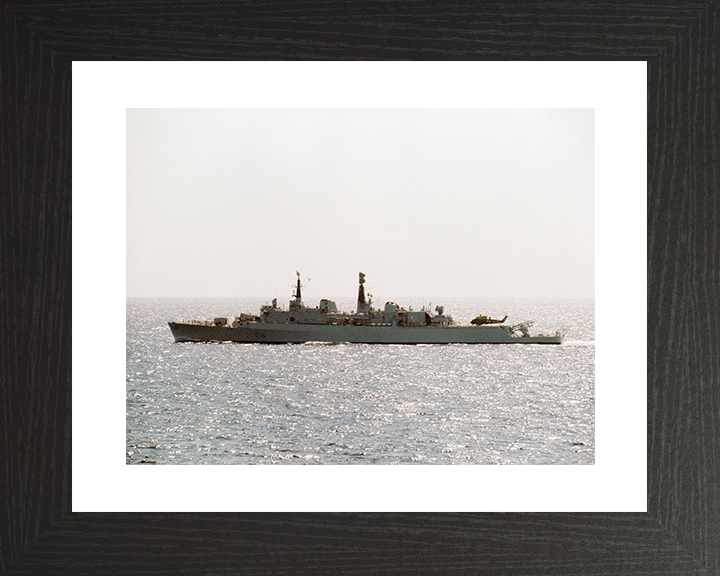 HMS Antrim (D18) Royal Navy County Class Destroyer Port Beam View Photo Print Wall Art Decor Posters, Prints, & Visual Artwork Hampshire Prints 10 x 8 Black Frame Yes