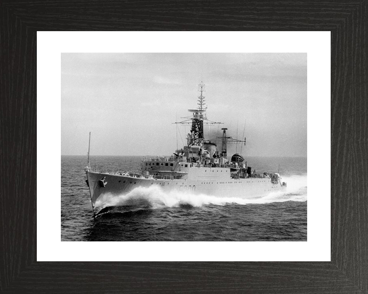 HMS Ursa (F200) - At Sea 1954 - Royal Navy U Class Destroyer Photo Print Wall Art Naval Decor UK Posters, Prints, & Visual Artwork Hampshire Prints 10 x 8 Black Frame Yes