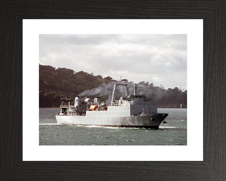 HMS Challenger (K07) Royal Navy Diving Support Vessel Starboard View Photo Print Wall Art Decor Posters, Prints, & Visual Artwork Hampshire Prints 10 x 8 Black Frame Yes