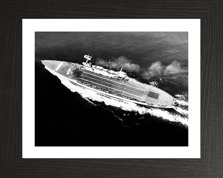 HMS Eagle (1918) Photo Print - At Sea 1931 - Royal Navy Aircraft Carrier Hampshire Prints 10 x 8 Black Frame Yes