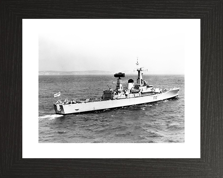 HMS Aurora (F10) Royal Navy Leander Class Frigate Underway Starboard View Photo Print Wall Art Decor Posters, Prints, & Visual Artwork Hampshire Prints 10 x 8 Black Frame Yes